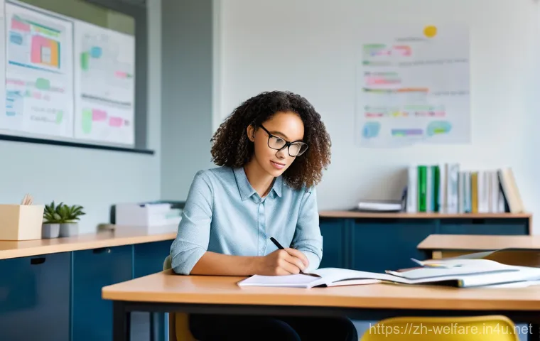 사회복지 현장실습 - **Prompt:** A social work intern, appearing diverse and in their early twenties, dressed in a profes...