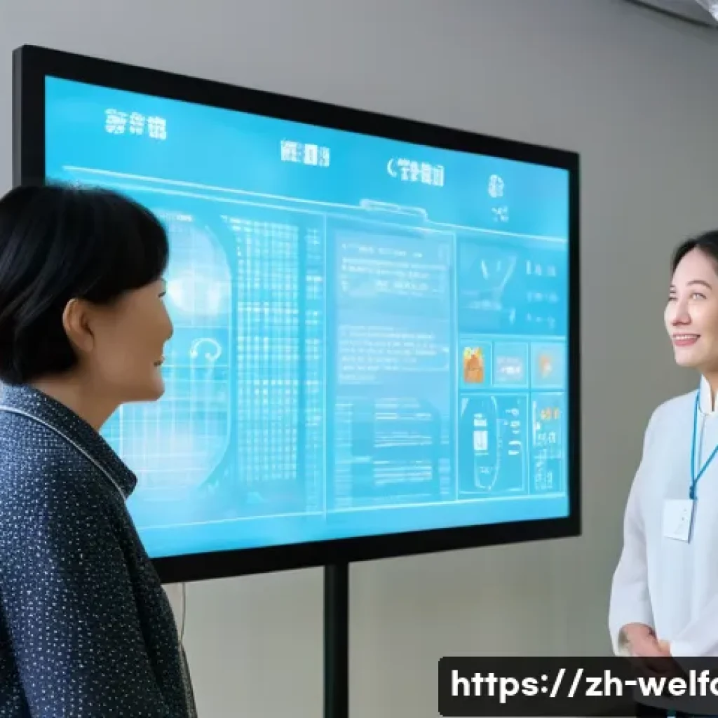 사회복지 윤리 교육 - **Prompt**: "A compassionate Chinese female social worker, in her early 30s, stands beside an elderl...