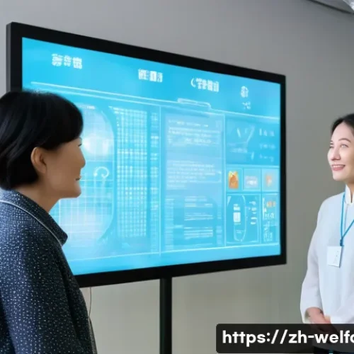 사회복지 윤리 교육 - **Prompt**: "A compassionate Chinese female social worker, in her early 30s, stands beside an elderl...