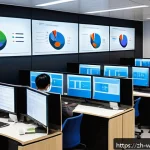 사회복지 기관운영 - A modern social welfare office interior bustling with a diverse, professional team collaborating eff...